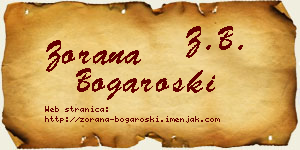 Zorana Bogaroški vizit kartica